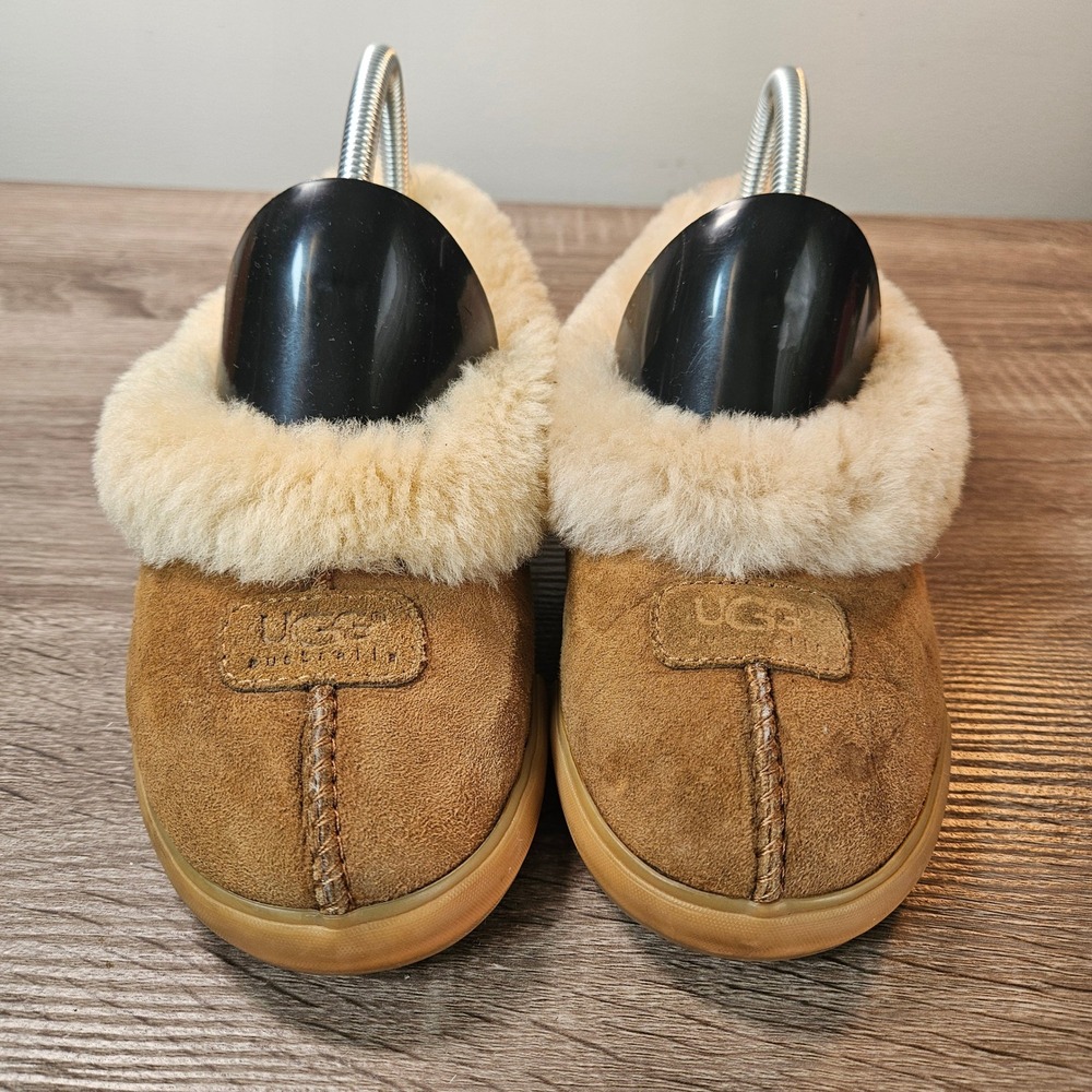 UGG MATE REVIVAL CHESTNUT SHEARLING LINED MOCASSIN SHOE Women's 7
